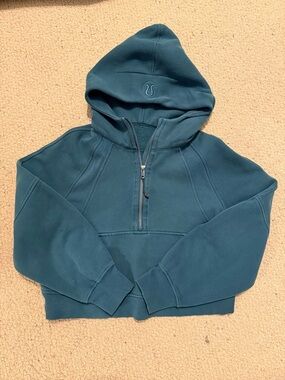 lululemon athletica Teal Half-Zip Hoodie Jacket